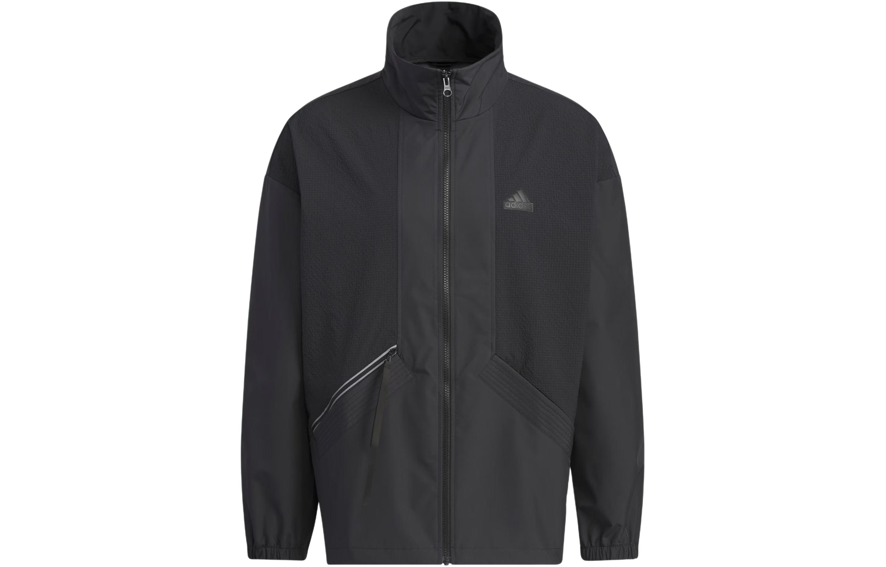 adidas M Fustl Jacket Black Casual Sportswear with Solid Logo Design IM9082 圖 2