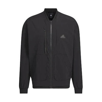adidas M Fustl Jacket Black Logo Casual Workwear Long Sleeve Jacket IY8023