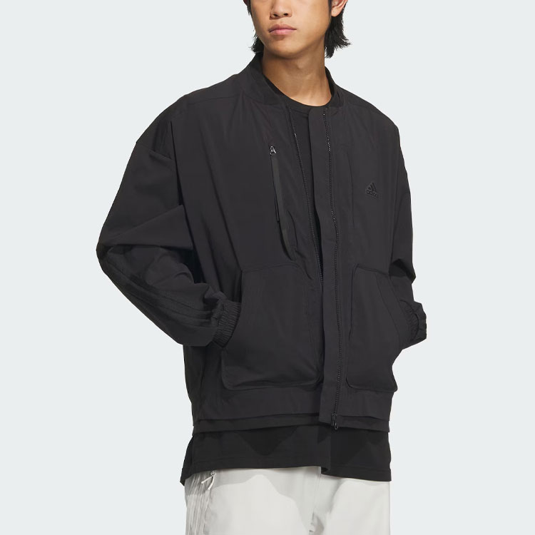 Purchase adidas M Fustl Jacket Black Logo Casual Workwear Long Sleeve Jacket IY8023