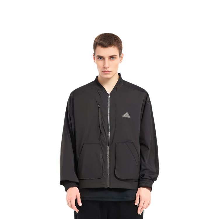 Details for adidas M Fustl Jacket Black Logo Casual Workwear Long Sleeve Jacket IY8023