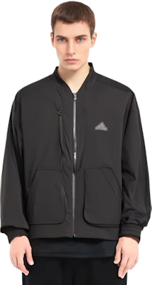 adidas M Fustl Jacket Black Logo Casual Workwear Long Sleeve Jacket IY8023 Details for adidas M Fustl Jacket Black Logo Casual Workwear Long Sleeve Jacket IY8023