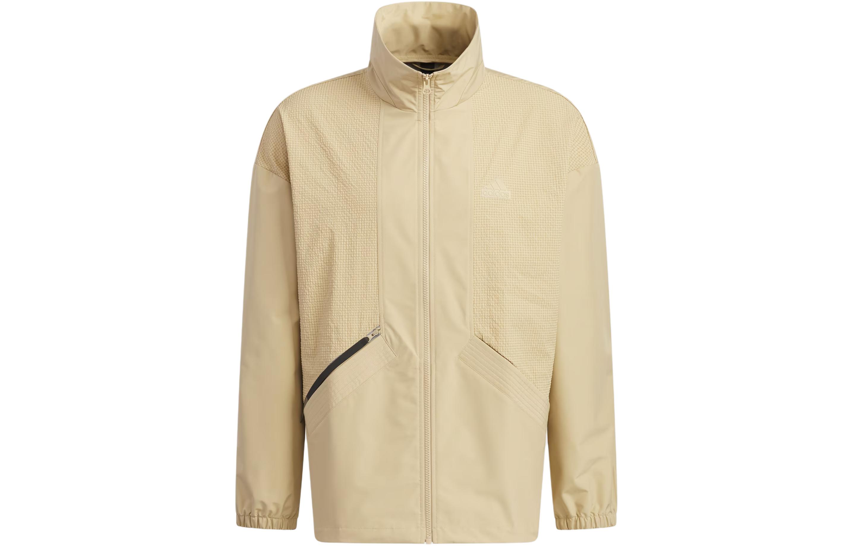 adidas M Fustl Jacket Casual Sports Logo Jacket Light Khaki IM9083 圖 2