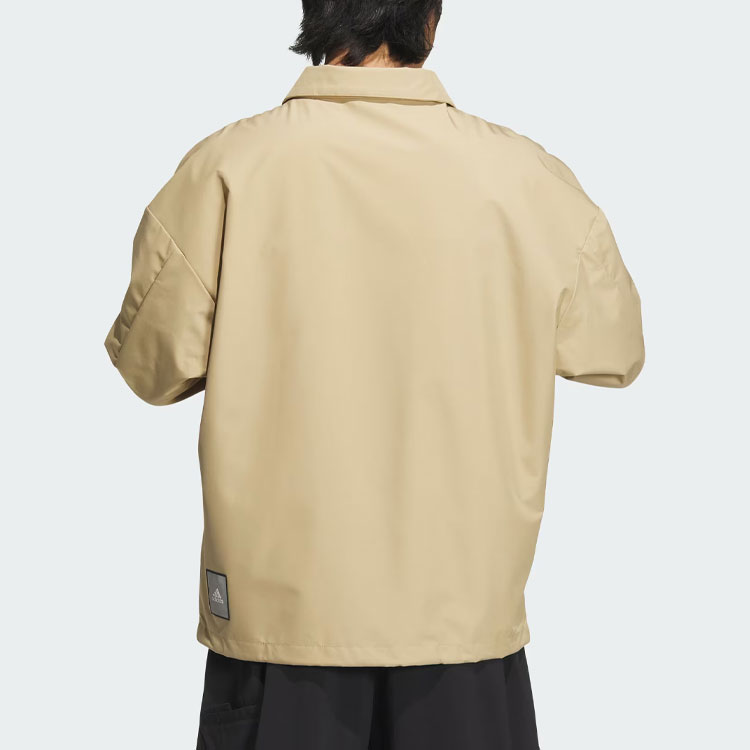 adidas M Fustl Jacket Casual Sports Logo Jacket Light Khaki IM9083 圖 4