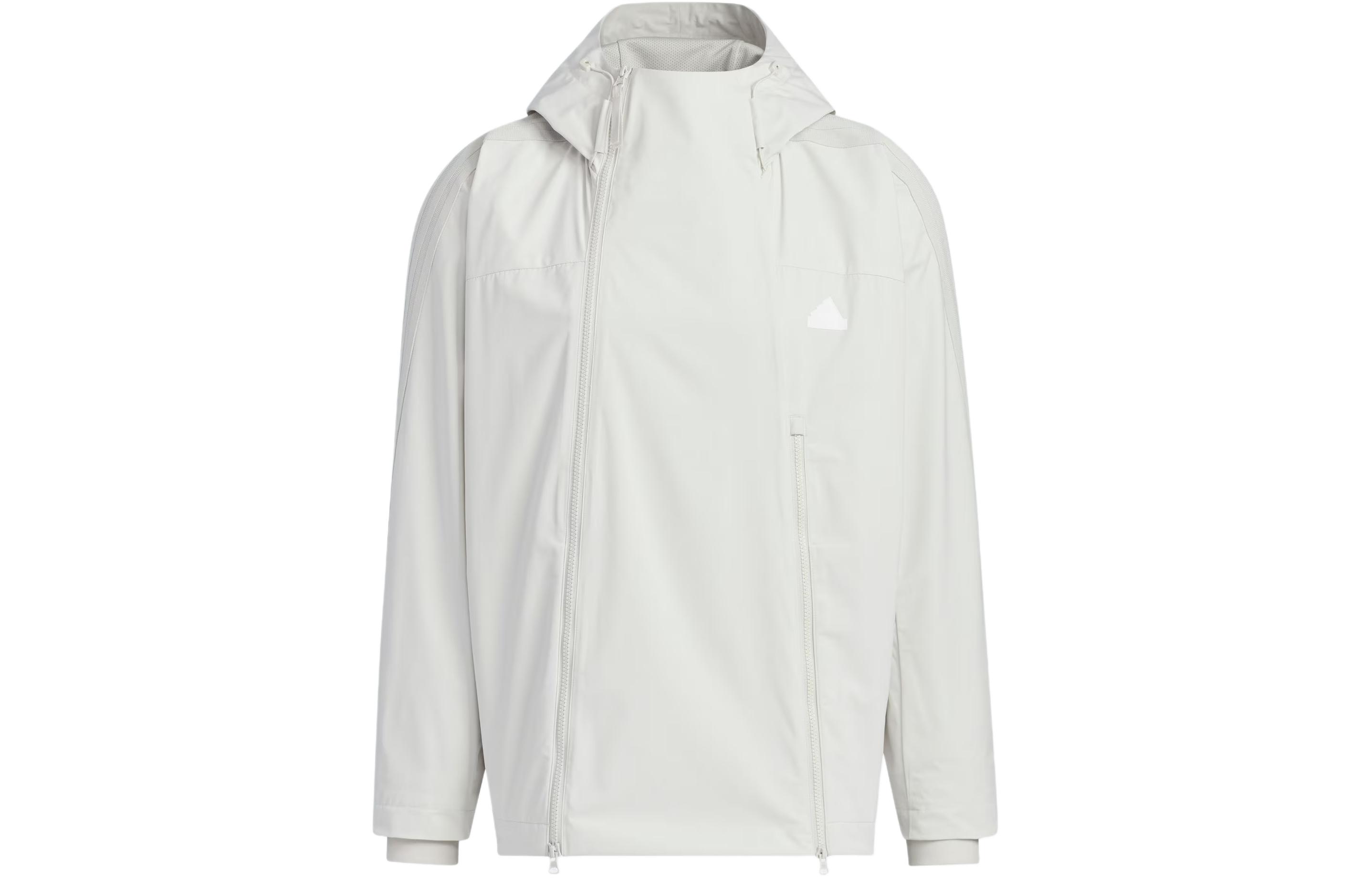 adidas M Fustl Jkt10 Sports Hoodie Jacket in Talc Color with Logo Design JE3683