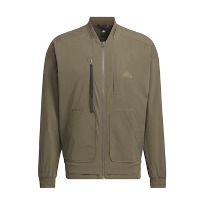 adidas M Fustl Jkt 1 Solid Logo Casual Sports Jacket Men’s Tree Bark Brown IY8024