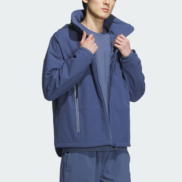 adidas M Fustl Jkt 2 Logo Casual Loose Fit Hoodie Jacket Grey Blue IZ1497 圖 5