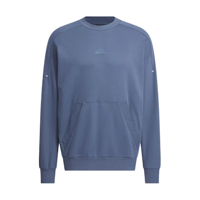 adidas M Fustl Sweatshirt Grey Blue Crewneck Casual Pullover IM9085