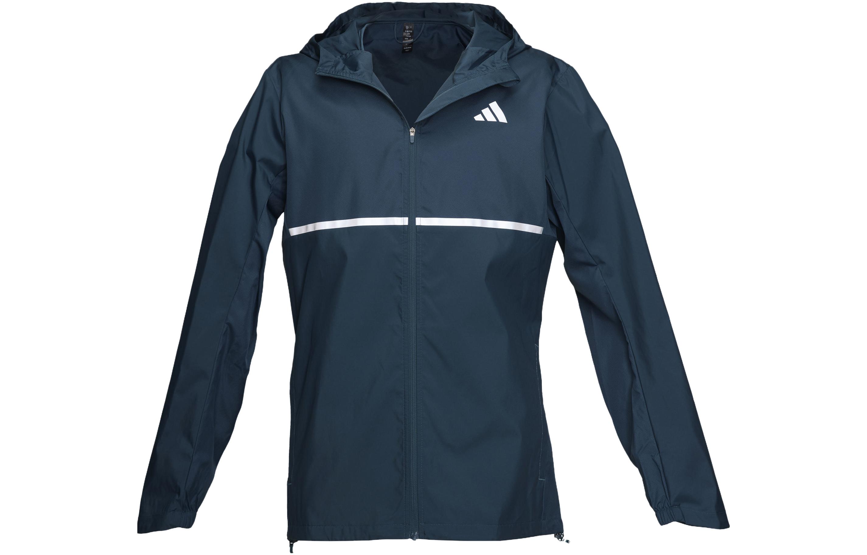 adidas M HK WV Letter Graphic Print Long-Sleeve Jacket Navy - IX7762