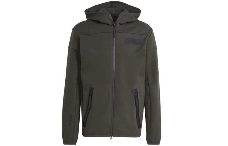 adidas M Hood Parley Hoodie Jacket Deep Earth Brown H31038