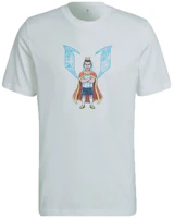 adidas M Messi 3K GT White Soccer Crewneck Short Sleeve T-Shirt HA0902 adidas M Messi 3K GT White Soccer Crewneck Short Sleeve T-Shirt HA0902