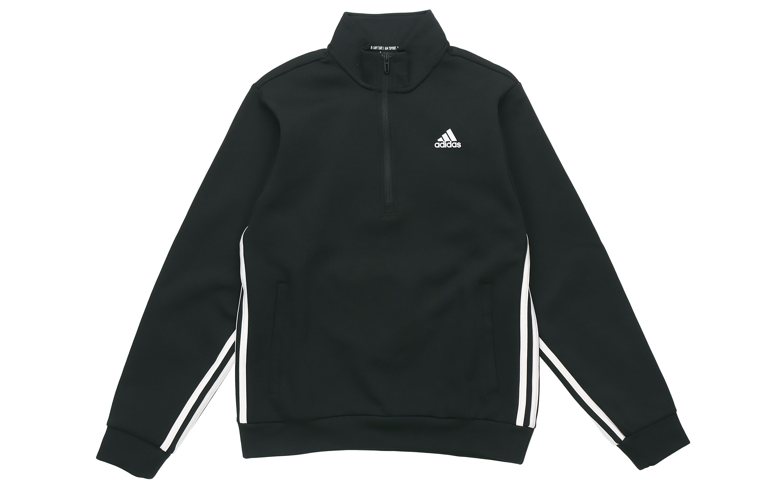 adidas M MH 3-Stripes 1/2 Zip Retro Track Jacket Black EB5280