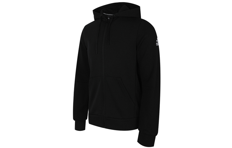 adidas M MH Plain FZ Drawstring Hoodie Jacket Black EB5272