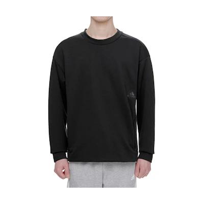 adidas M MH Sweat Crew Relaxed Fit Round Neck Sweatshirt Black (Men) FM5381