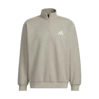 adidas M MH Sweat Half-Zip Loose Fit Pullover Sweatshirt Stone Grey Mens JY6950