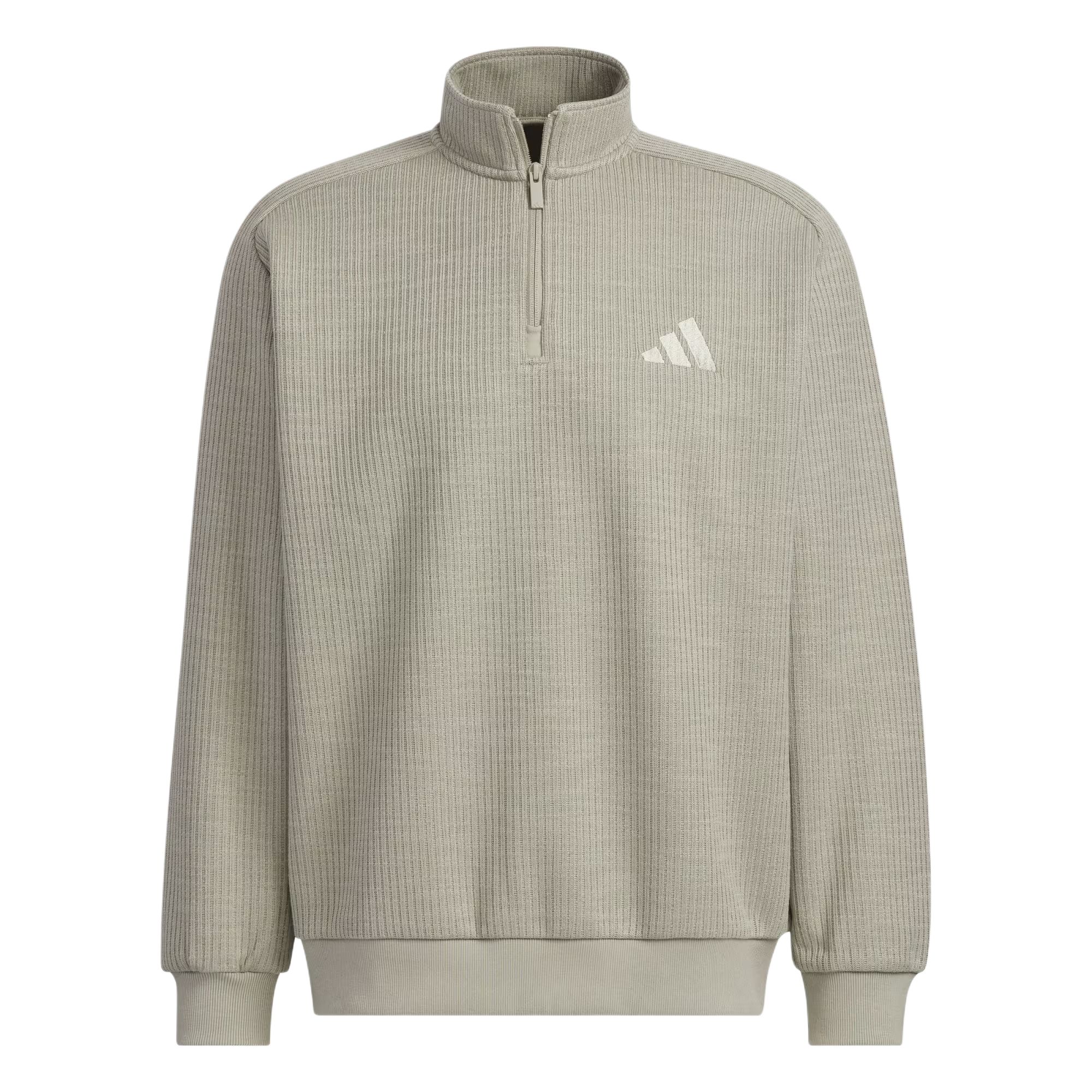 Order adidas 男款 M MH 半拉鍊寬鬆版型石灰色套頭運動衫 JY6950