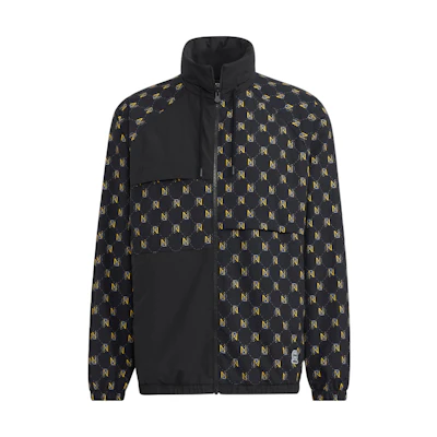 adidas M Monogram WB 2 Retro Colorblock Full-Print Track Jacket Black HM2038