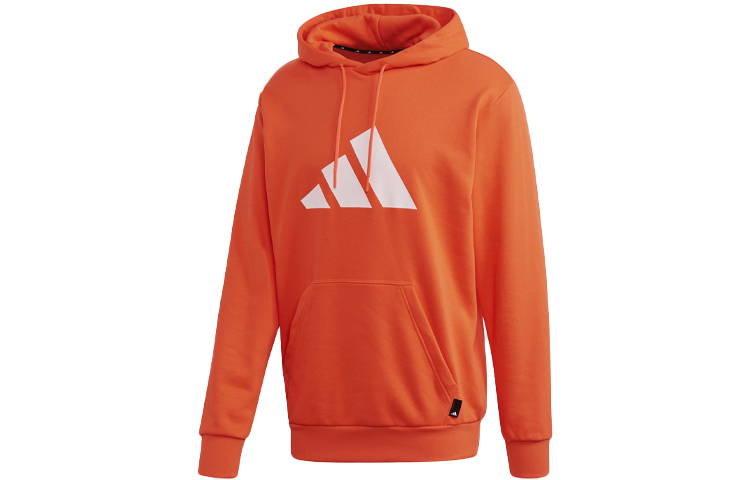 adidas M Pack Printed Fleece Hoodie Half Fluorescent Red FK2102
