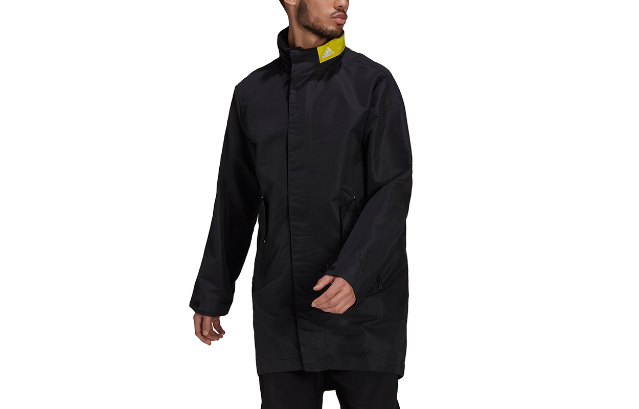adidas M Parka Mid-Length Casual Standing Collar Jacket - Black GM3844