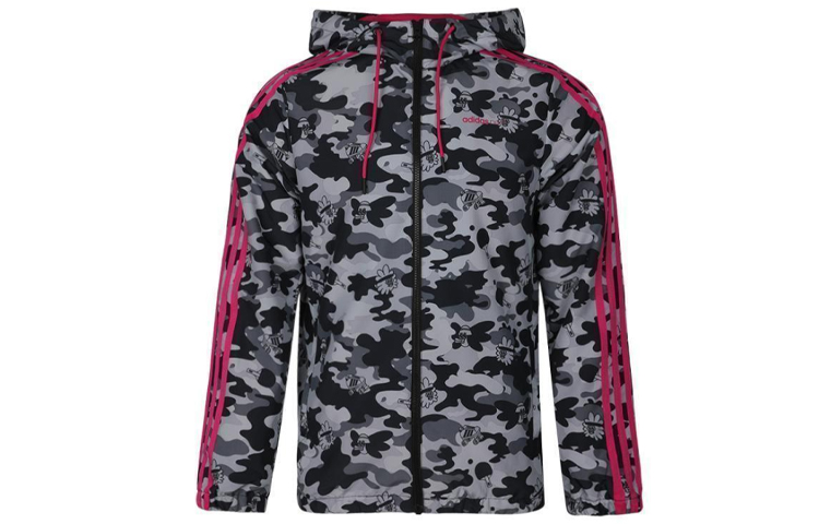 adidas M Radio W WB Camouflage Hoodie Jacket Black FU3597