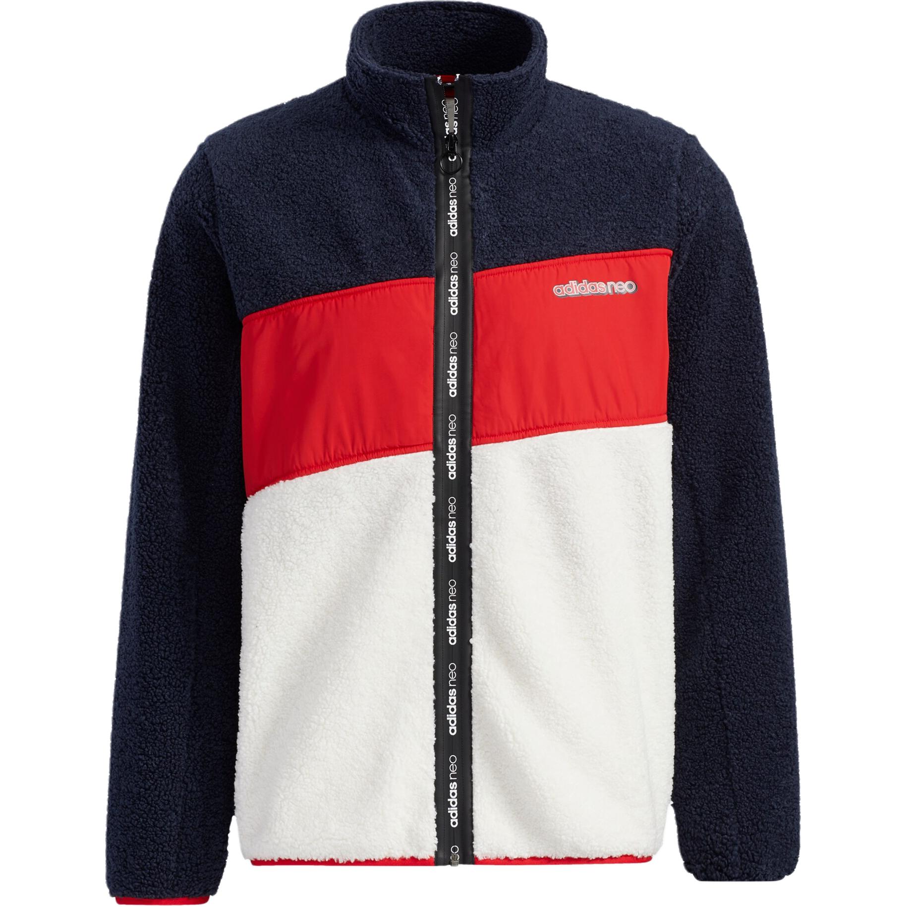 adidas M Retro Track Jacket Red/Blue/White Collared Sportswear GU0841