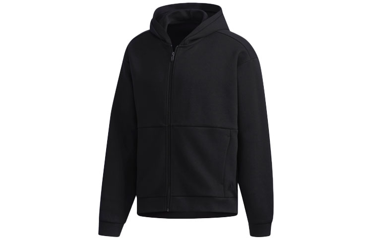 adidas M S2S SPC HD Black Casual Sports Zip-Up Hoodie Jacket for Men DV3342