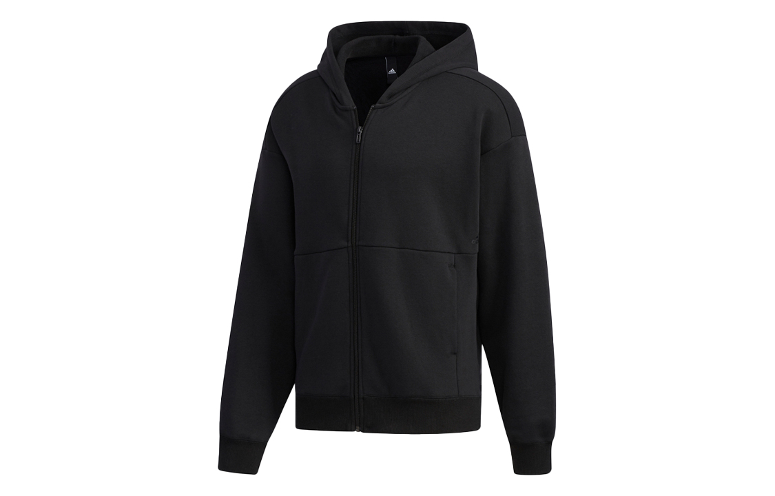 adidas M S2s Sporty Full-Zip Hoodie Jacket Black ED2008