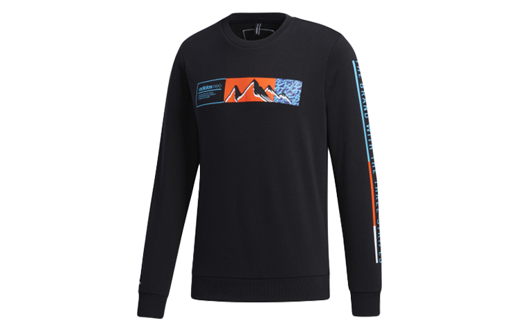 adidas M SS CS SWT Outdoor Graphic Crewneck Sweatshirt Black GM2285