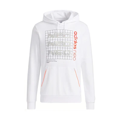 adidas M SS NN Hoodie 2 White Casual Loose Pullover Sweatshirt GV3526