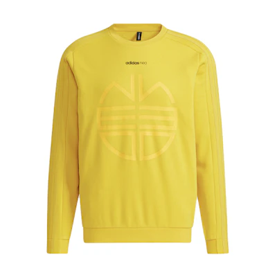 adidas M SSFV1 Vintage Crewneck Sweatshirt Yellow for Men H52975