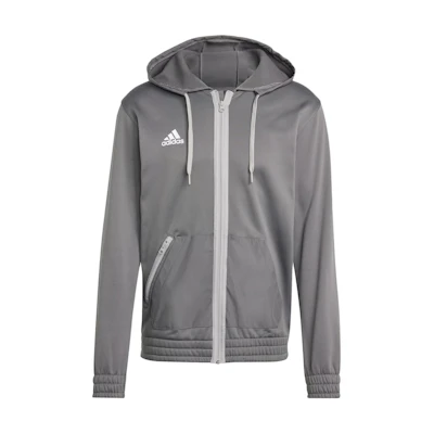 adidas M Team Full-Zip Hoodie Jacket Grey with Brand Logo Design HI3081