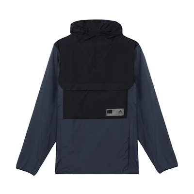 adidas M Tec Anorak Colorblock Pocket Logo Jacket Men’s Blue GN0789