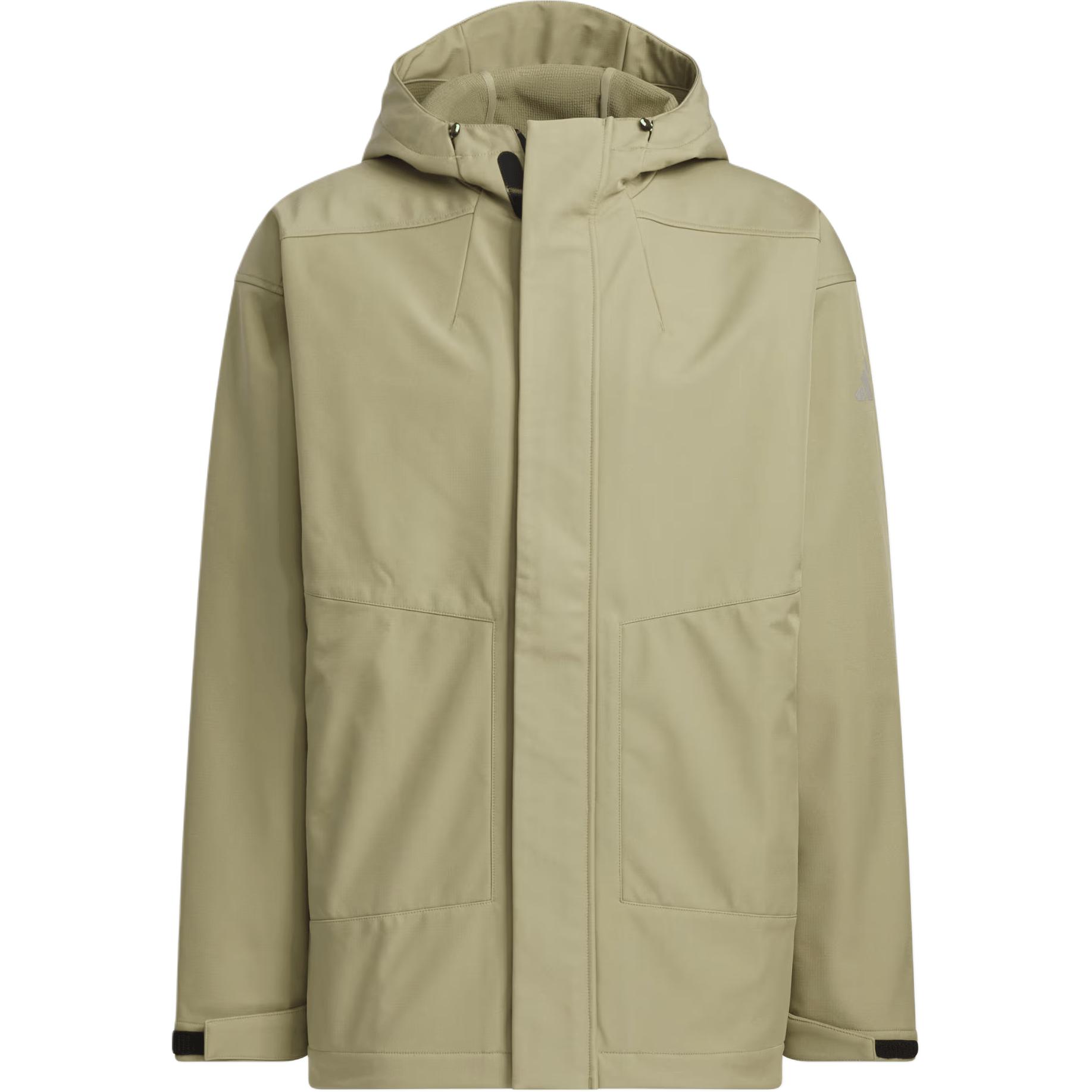 adidas M TRAN Waterproof Hooded Sports Jacket - Green JM9155