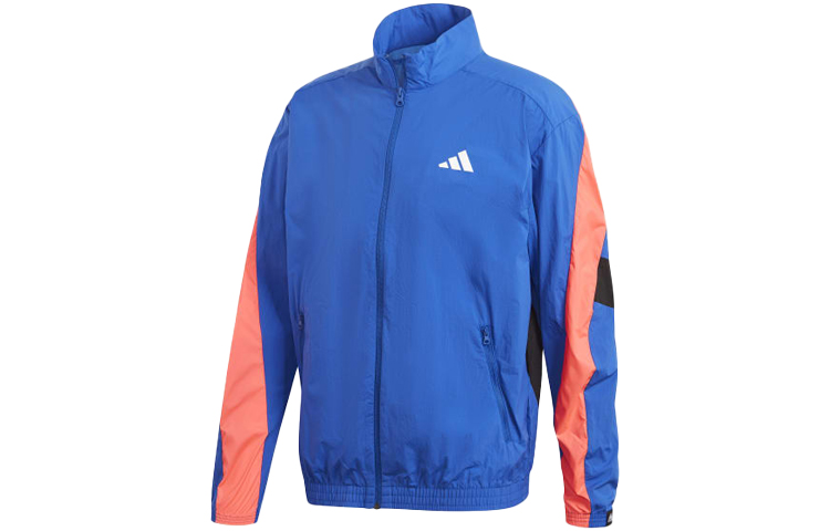 adidas M Urban Q3 Retro Colorblock Logo Track Jacket Blue FS4048