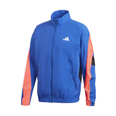 adidas M Urban Q3 Retro Colorblock Logo Track Jacket Blue FS4048