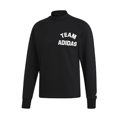 adidas M Vract Crew Letter Print Knit Sweatshirt Black EA0383