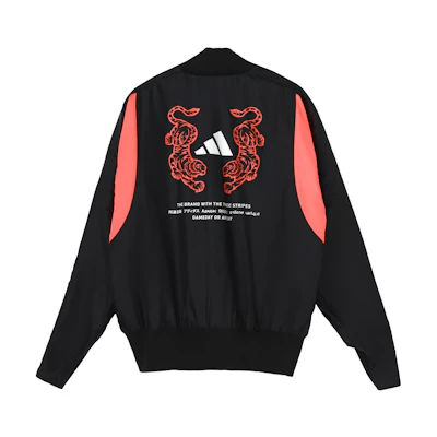 adidas M VRCT Reversible Tiger Logo Relaxed Fit Jacket - Black FK0976