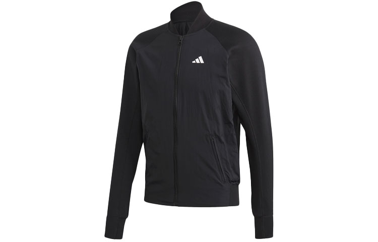 adidas M VRCT Tiger Embroidered Casual Sports Jacket Black FM9970