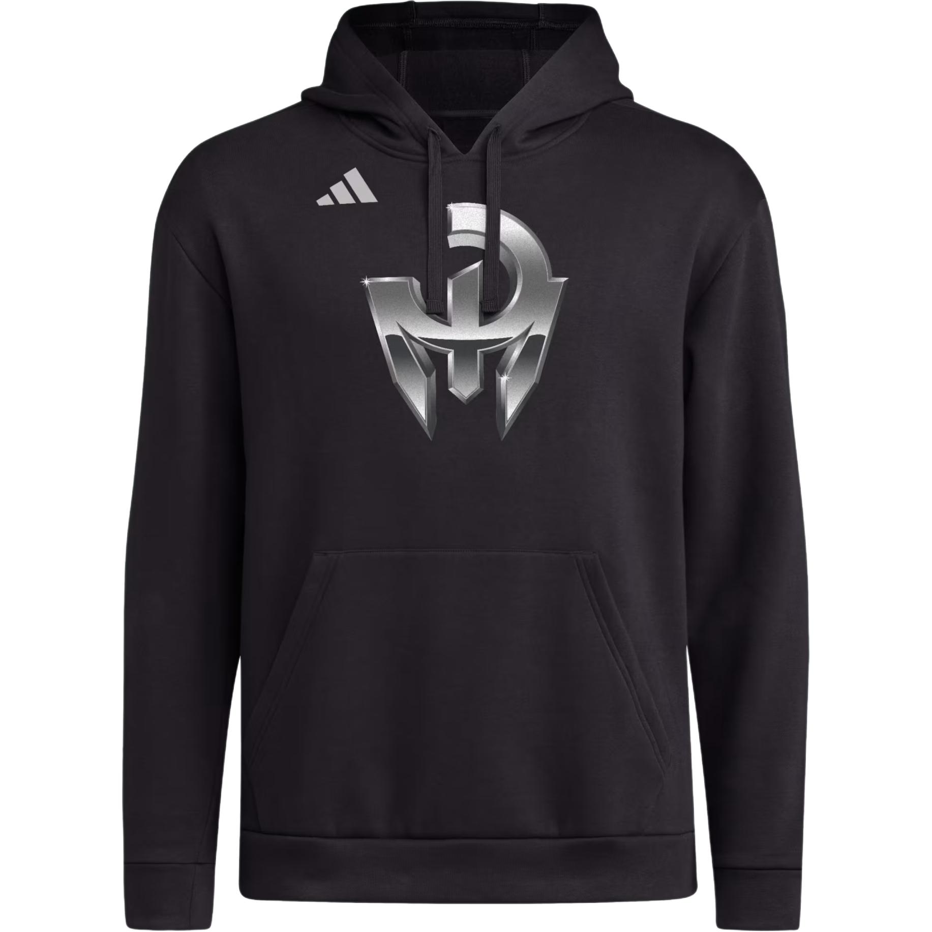 adidas Mahomes Graphic Hoodie Black Unisex Pullover Sweatshirt with Logo Print JL8331