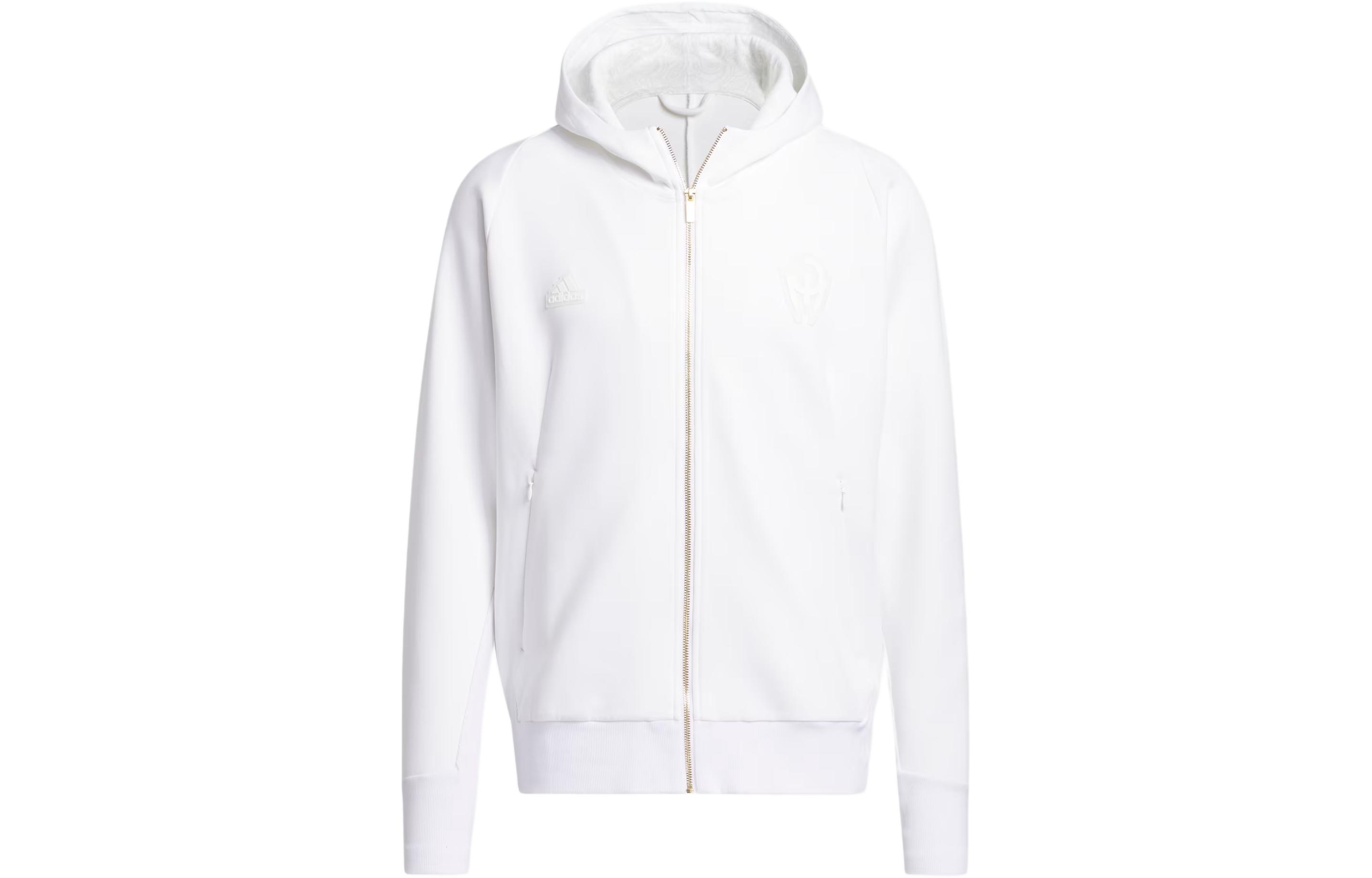 adidas Mahomes ZNE Premium Full-Zip Hoodie White Graphic Inner Lining IT4312