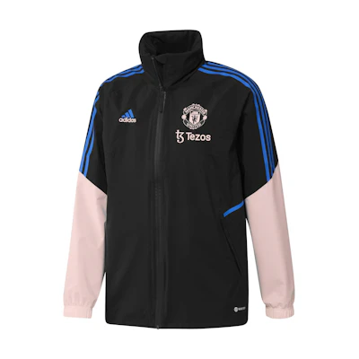 adidas Manchester Condivo Colorblock Windproof Retro Sports Track Jacket Black HT4289