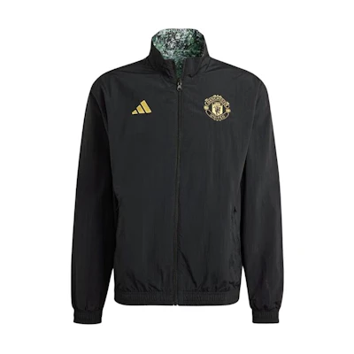 adidas Manchester Reversible Woven Jacket Casual Sportswear Black IP9186