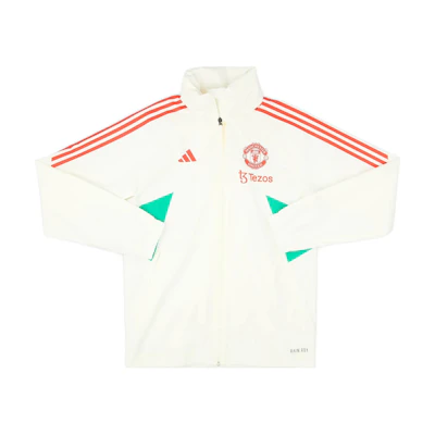 adidas Manchester United 2023-24 Retro Striped Track Jacket White Unisex IA7267