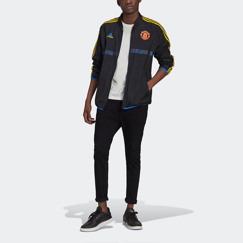 adidas Manchester United 21/22 Retro Track Jacket Black GR3871 圖 5