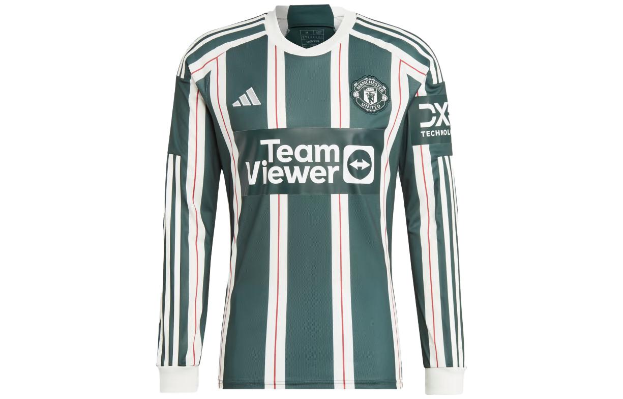 adidas Manchester United 23/24  Green Long-Sleeve Football Jersey. IA7223