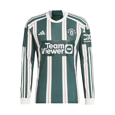 adidas Manchester United 23/24 Green Long-Sleeve Football Jersey. IA7223