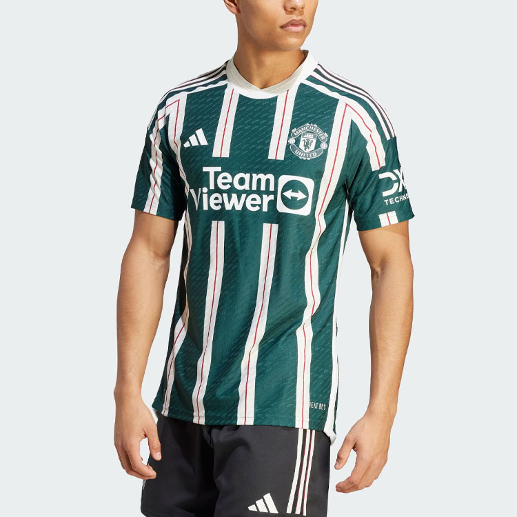 Shop adidas 曼聯 23/24 客場球員版球衣 夜綠 足球衣 IP1824