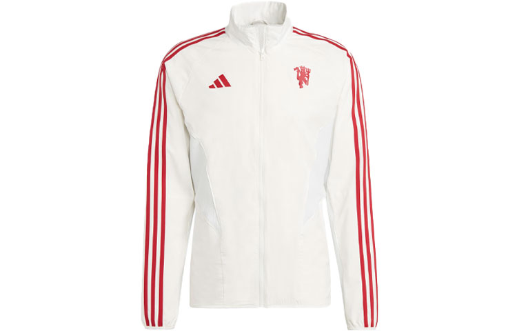 adidas Manchester United Anthem Jacket White Retro Track Jacket IU1826