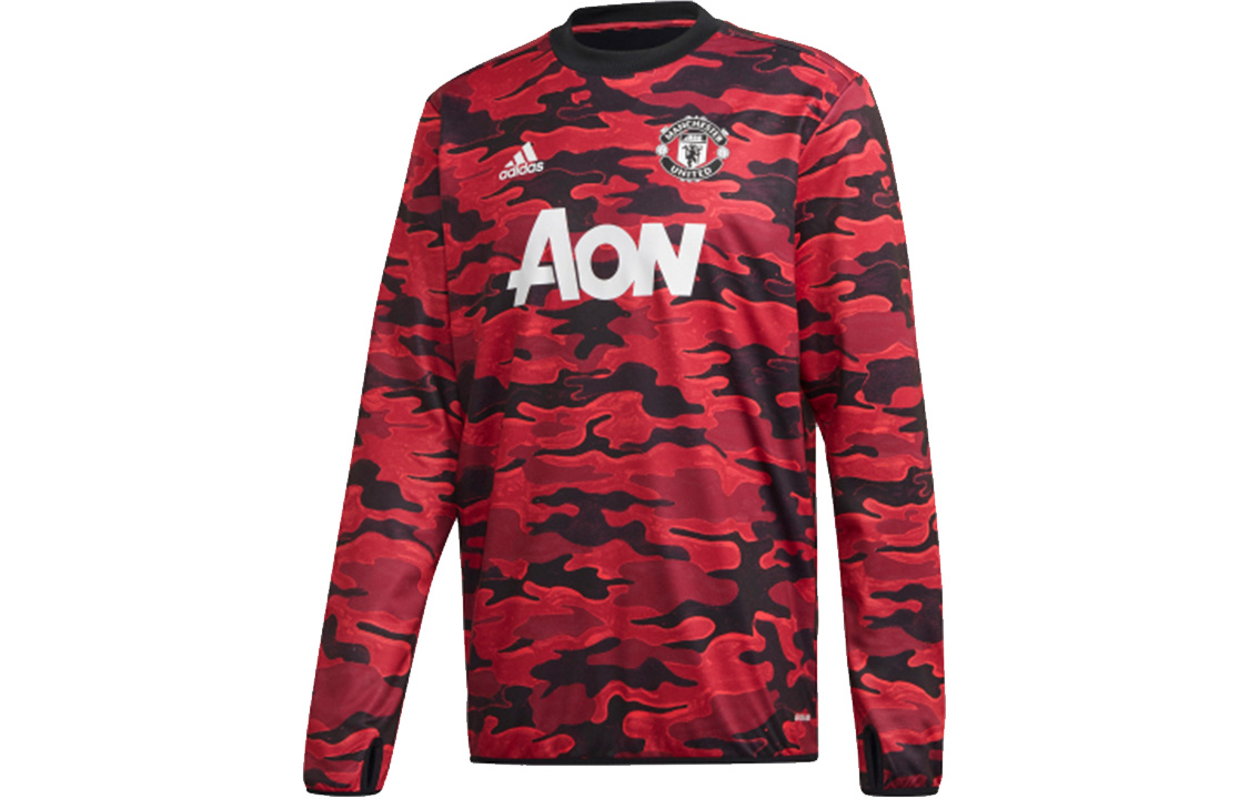 adidas Manchester United Camouflage Training Sweatshirt Red FR6031