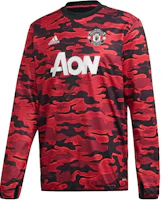 adidas Manchester United Camouflage Training Sweatshirt Red FR6031 adidas Manchester United Camouflage Training Sweatshirt Red FR6031