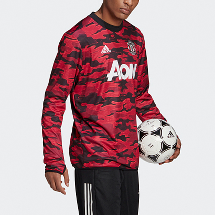 Details for adidas Manchester United Baju Latihan Corak Kamouflage Merah FR6031